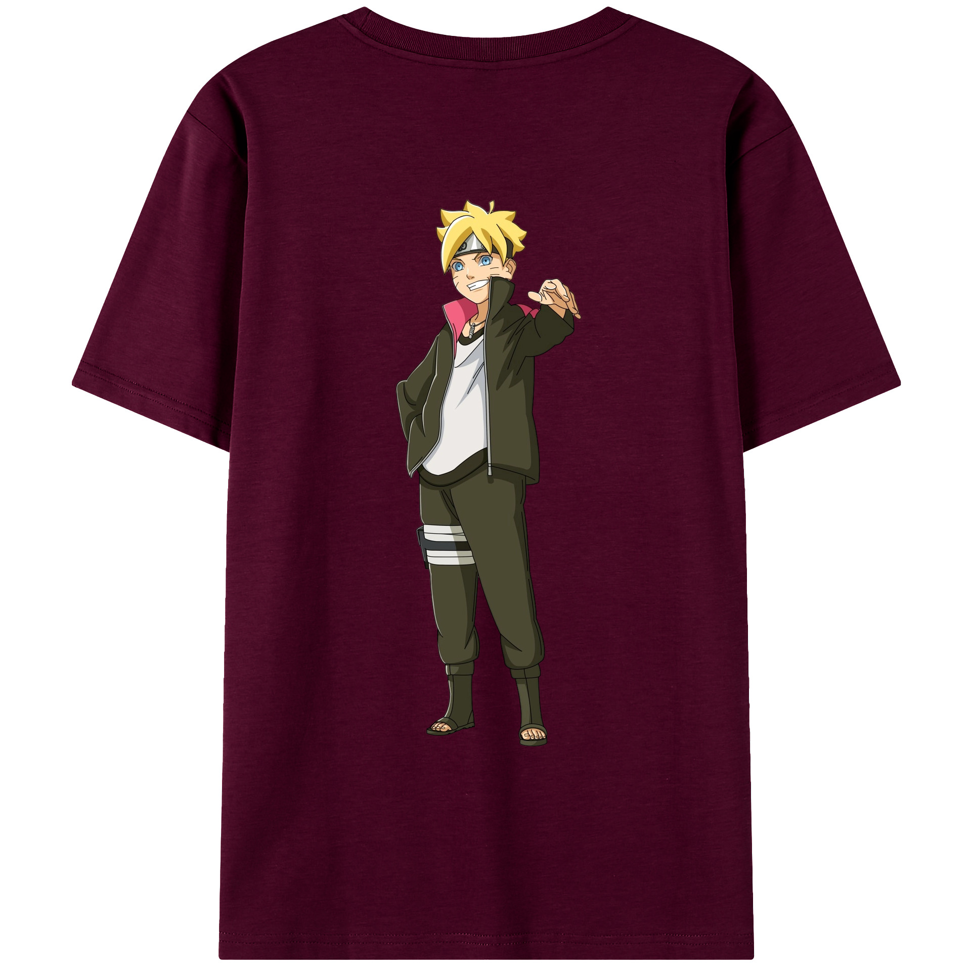 （画像用） NARUTO -ナルト- うずまき ボルト Uzumaki Boruto レディース半袖Tシャツ(バックプリント)